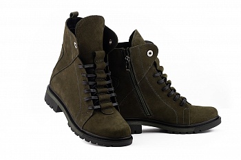 картинка Жіночі черевики шкіряні зимові зелені Vikont 7-7-32 от магазина Obuff 