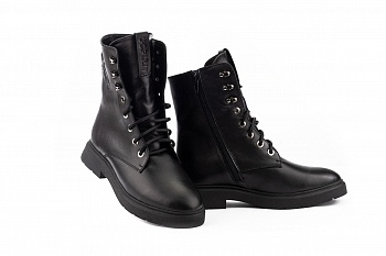 картинка Жіночі черевики шкіряні зимові чорні U Spirit 5024 от магазина Obuff 
