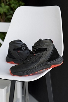 картинка Підліткові черевики шкіряні зимові чорні Levons 171 от магазина Obuff 