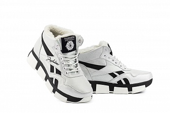 картинка Жіночі кросівки шкіряні зимові білі-черные CrosSAV 50 Classic Leather Pearl от магазина Obuff 