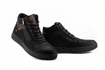 картинка Чоловічі черевики шкіряні зимові чорні Belvas 19157 от магазина Obuff 
