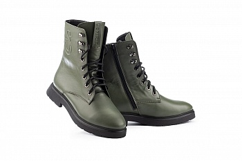картинка Жіночі черевики шкіряні зимові оливкові U Spirit 5024 от магазина Obuff 