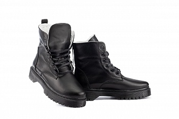 картинка Жіночі черевики шкіряні зимові чорні CrosSAV 150 от магазина Obuff 