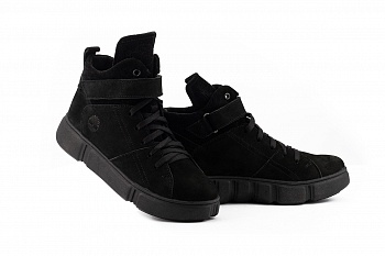 картинка Жіночі черевики замшеві зимові чорні-нубук Road-style БС105-01Z от магазина Obuff 