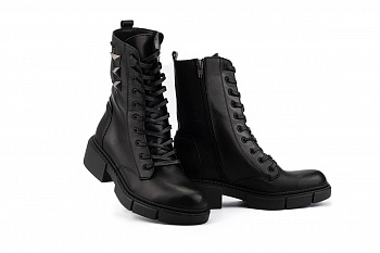картинка Жіночі черевики шкіряні зимові чорні Carlo Pachini 4-4648/21-11 от магазина Obuff 