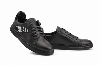 картинка Чоловічі кеди шкіряні весняно-осінні чорні Zangak 82чл от магазина Obuff 
