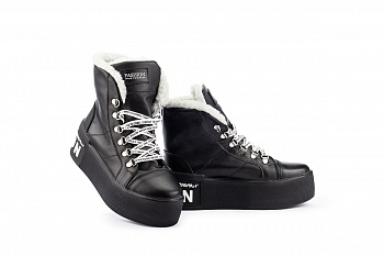 картинка Жіночі черевики шкіряні зимові чорні CrosSav 151 от магазина Obuff 