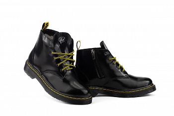 картинка Жіночі черевики шкіряні зимові чорні-лак Road-style БЖ-127-16-L от магазина Obuff 